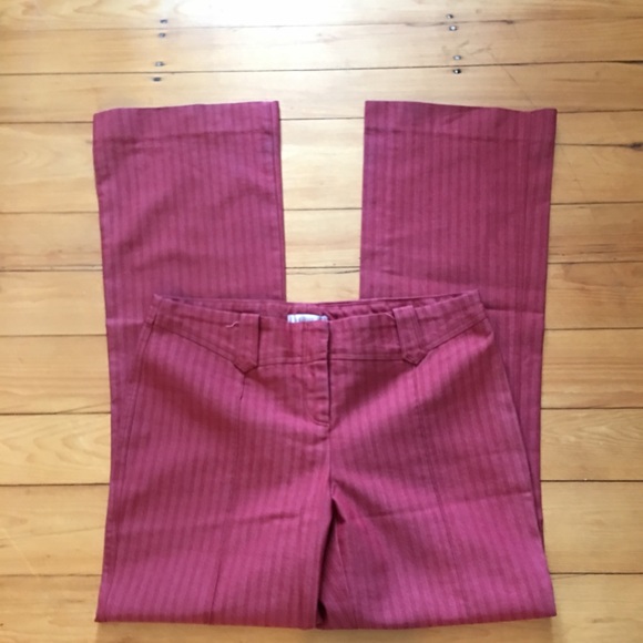 Liquid/Barneys Red Herringbone Stretch Trousers 12 - Picture 7 of 8